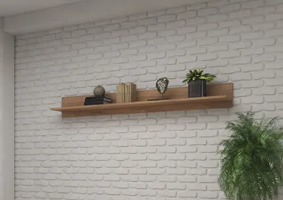 Image de Étagère murale design BREDA – 180 cm – Coloris chêne – Style moderne