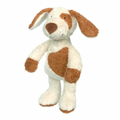 Produktbild von SIGIKID 39525 Kuscheltier Hund Green Mädchen und Jungen Babyspielzeug empfohlen ab Geburt weiß/braun