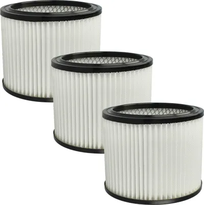 Produktbild von vhbw 3x Staubsaugerfilter kompatibel mit Scheppach ASP50, ASP50-ES Staubsauger - HEPA-Filter Weiß