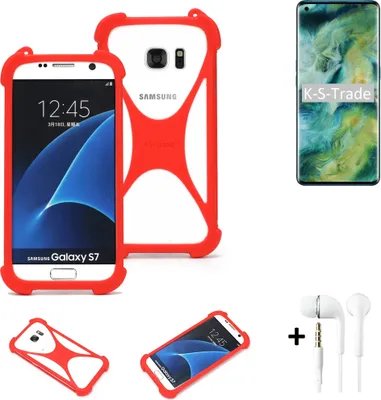 Produktbild von Handy-hülle + Kopfhörer kompatibel mit Oppo Find X2 Schutz-hülle Bumper Silikon Schutz Hülle Cover Case Silikoncase Silikonbumper TPU Softcase