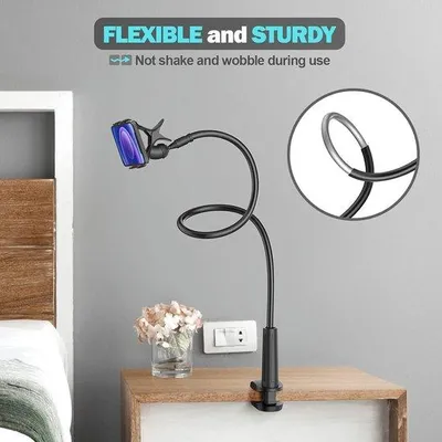 Produktbild von Famanu Telefonhalter 360° drehbar - Flexibel für Bett und Tisch