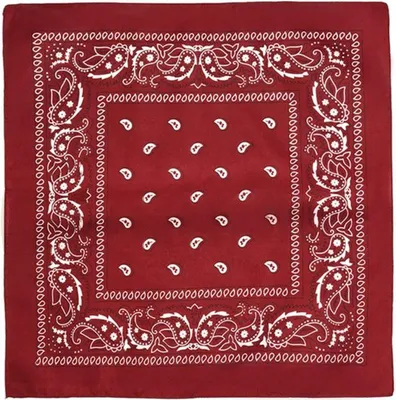 Obrázok produktu pre Jumadas farmárska vreckovka – kovbojská vreckovka – bandana – dámska – pánska – tmavočervená