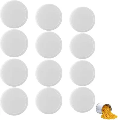 Produktbild von Unyqoos® 12er Set wiederverwendbare transparente Deckel für Dosen – Ø 100/85/75 mm, dicht & spülmaschinenfest, für Lebensmittel & Tierfutter
