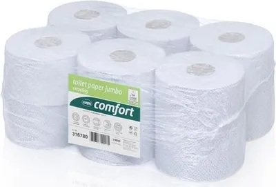 Produktbild von #12xsatino by wepa Großrollen-Toilettenpapier Comfort, 180 m