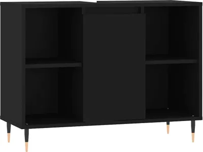 Obrázek produktu pro vidaXL Koupelnová skříňka černá 80x33x60 cm Dřevěný materiál