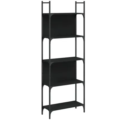 Immagine prodotto di Libreria 5 ripiani Nero 60,5x24x166,5 cm Materiale a base di legno