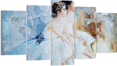 Produktbild von Bild auf Leinwand - Leinwandbild - Balletttänzer tanzen - 160x85cm - Wand Bild - Wanddeko - Leinwanddruck - Bilder - Kunstdruck - Wanddekoration - Leinwand bilder - Wandkunst - EA160x85-3767