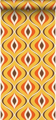 Obrázek produktu pro Sanders & Sanders tapety retro ornamenty žlutá a oranžová 50 x 900 cm
