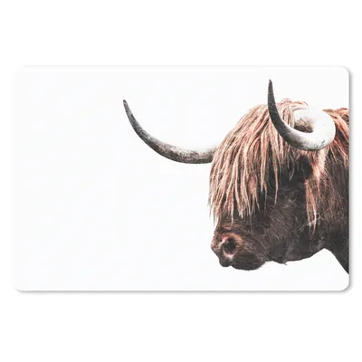 Produktbild von MuchoWow® Schreibtischunterlage Schottische Highlander - Kühe - Hoorn 60x40 cm - XXL Mauspad - Großes Mauspad