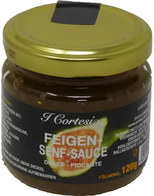 Image de Cortesi Sauce moutarde aux figues à partir de délicieuses figues Dolce Piccante 120g