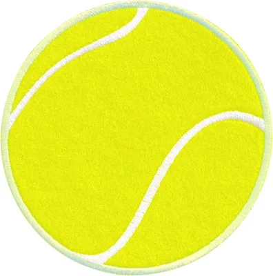 Productafbeelding van Een opstrijkbare tennisbal-patch, met een geborduurd sportmotief, 9 x 9 cm, geschikt voor jassen en rugzakken