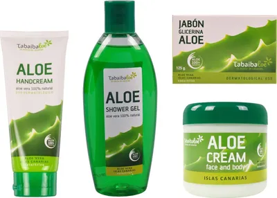 Produktbild von Tabaibaloe Geschenk Set Duschgel Face & Body Cream Handcreme Glycerin-Seife Aloe
