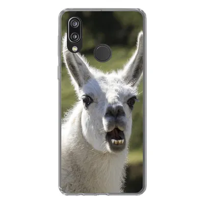 Produktbild von MuchoWow® Handyhülle Schutzhülle Hülle für Huawei P20 Lite (2020) Lama - Lustig - Kinder - Jungen - Mädchen - Kinder Silikon Softcase Handy Hülle - Kartenhalter