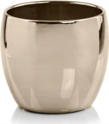 Zdjęcie produktu dla Doniczka ceramiczna kula złota 13,5x12,5 cm
