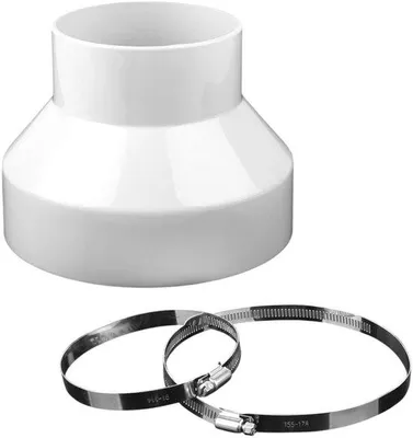 Produktbild von Ventilatoradapter - Rundrohradapter 150 mm auf 100 mm - Mit 2 Stahlklemmen - Für Ventilationsanlagen