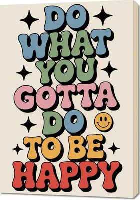 Produktbild von Bild 70x100cm Motivationsaffirmation Retro Vintage Für das Wohnzimmer Do What You