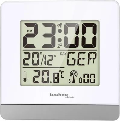 Produktbild von Technoline WT 260, Digitaler Wecker, Rechteck, Weiß, Grau, Drinnen, 12/24 h, F, °C
