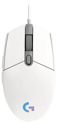 Produktbild von Logitech G 910-005824, rechts, USB Typ-A, 8000 DPI, 1 ms, Weiß