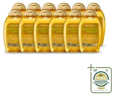 Produktbild von 12 x OGX Apple Cider Vinegar Shampoo Clarify + Shine 385 ml - Vorratspackung - 12 Stücke