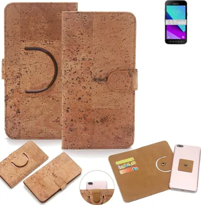 Produktbild von K-S-Trade Handy-Hülle Schutz-Hülle kompatibel mit Samsung Galaxy Xcover 4 Handyhülle Schutzhülle Korkhülle Kork-Hülle 1x