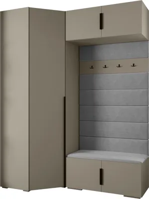 Produktbild von MEBLE KRYSPOL Inova 1 Möbelset Garderobe, 236,7x181,7x47cm - Kaschmir, Manila 16, Schwarz