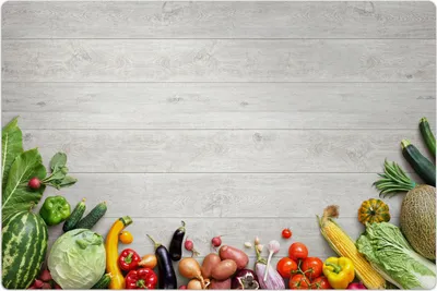 Produktbild von Küchenmatte 100x150 cm Vinylmatte Bodenmatte Dekoration -Gemüse Farbige