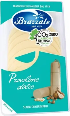 Zdjęcie produktu dla Łagodny ser provolone w plastrach 80 g - Brazzale