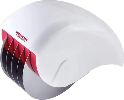 Produktbild von Westmark Kräuterschneider/Schneidroller, mit 5 geschliffenen Schneidrädern, Länge: 15 cm, Rostfreier Edelstahl/Kunststoff, Weiß/Rot, 10682260