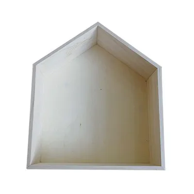 Produktbild von Holzregal Haus 35 x 30 x 10 cm