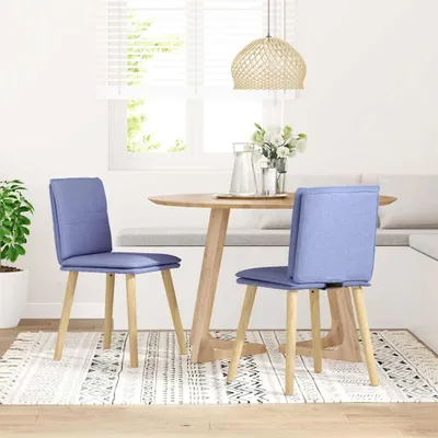 Produktbild von vidaXL Esszimmerstühle 2 Stk. Jeansblau Stoff