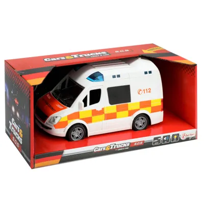 Produktbild von Krankenwagen 21cm Licht+Sound Friktion