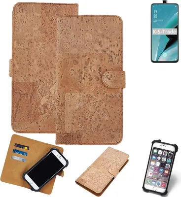 Produktbild von K-S-Trade Hülle kompatibel mit Oppo Reno2 Z  Kork Handyhülle Cover  Schutzhülle TPU Case Bumper in Hellbraun, (1x)