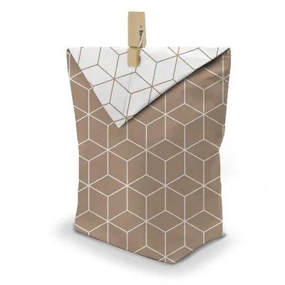 Produktbild von itenga 24x Geschenktüten 17x26cm Muster Geometrie + Klammern (T02)