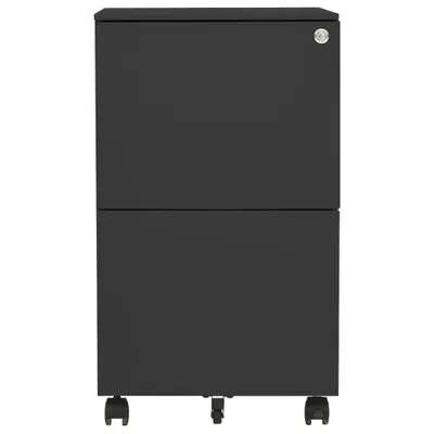 Zdjęcie produktu dla vidaXL Szafka na dokumenty z kółkami antracyt 39x45x67 cm stal