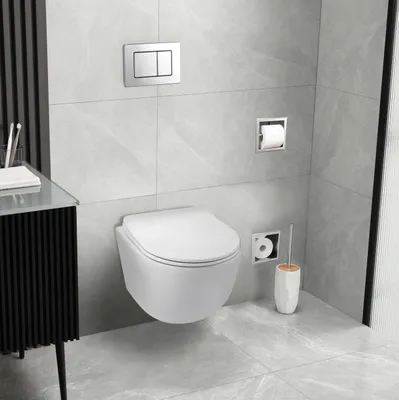 Produktbild von Balneo Hänge WC LUNA Spülrandlos 48,5×36,5×36,5 cm WC-Sitz mit Absenkautomatik weiß