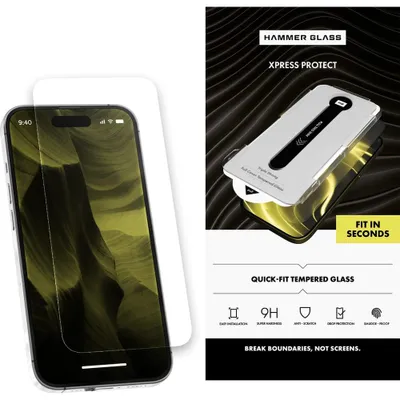 Produktbild von Gehärtetes Glas mit Applikator für Galaxy S25 Ultra, Hammer Glass XPress Protect