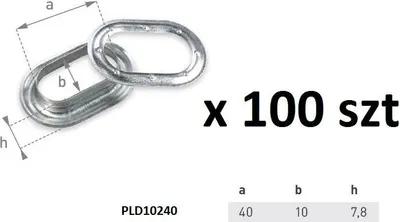 Zdjęcie produktu dla Oczko do plandeki oczka plandeki owalne 40x10 mm - 100 szt