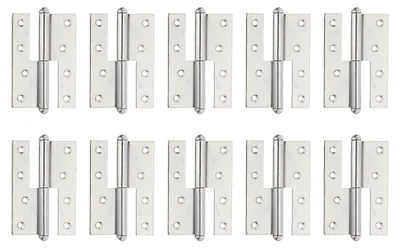 Produktbild von Alberts 849870 Aushebescharnier, links oder rechts, sendzimirverzinkt, 120 x 88 mm, 10er Set