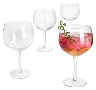 Produktbild von 4x Gin Tonic Gläser 400ml Longdrink-Glas klar Dessert Cocktail-Gläser Wasser
