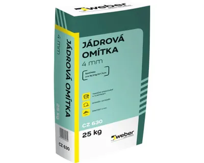 Obrázek produktu pro Jádrová omítka WEBER CZ 630 univerzální 25 kg šedá