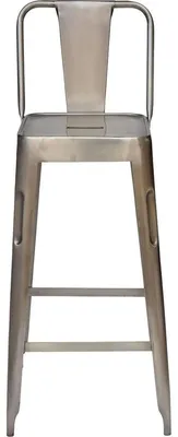 Immagine prodotto di Sgabello da bar con schienale in ferro - Lucido - Set di 2