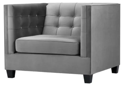 Produktbild von Sessel Chesterfield Textil Stoff Grau Neu Wohnzimmer Modern Kreative Möbel Loft