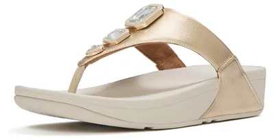 Productafbeelding van FITFLOP Lulu Metallic Bold Crystals Teenslippers GOUD 37