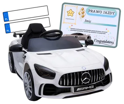 Zdjęcie produktu dla Auto Mercedes AMG GTR dla dzieci Pilot 2.4G skóra akumulator LED koła EVA