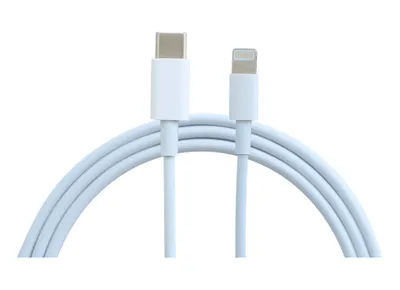 Produktbild von KOMA Synchronizačný a nabíjací kábel USB-C / Lightning konektor pre Apple - 2m, biely