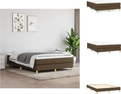 Immagine prodotto di vidaXL Letto a molle scure 140x190 cm in tessuto - Letti e strutture letto