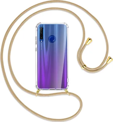Produktbild von Handykette Backcover-Schutzhülle mit Band (Metall goldfarben) für Honor 20 Lite / 20e - caramel