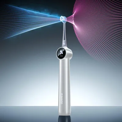Produktbild von RANVOO AirJet X5 Elektrische Zahnbürste mit AirJet-Technologie, 60 Tage Akku und 3 Bürstenköpfen für Zahnfleischpflege