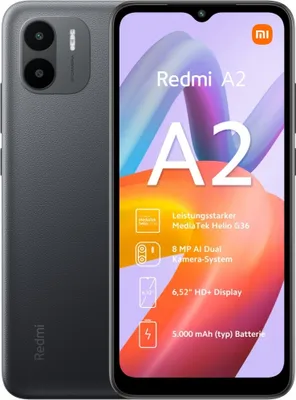 Produktbild von Xiaomi Redmi A2 16,6 cm (6.52") Dual-SIM Android 13 Go edition 4G Mikro-USB 3 GB 64 GB 5000 mAh Schwarz