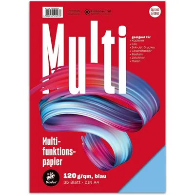 Immagine prodotto di Staufen® 734051293 Multifunktionspapier 7X PLUS - A4, 120 g/qm, blau, 35 Blatt